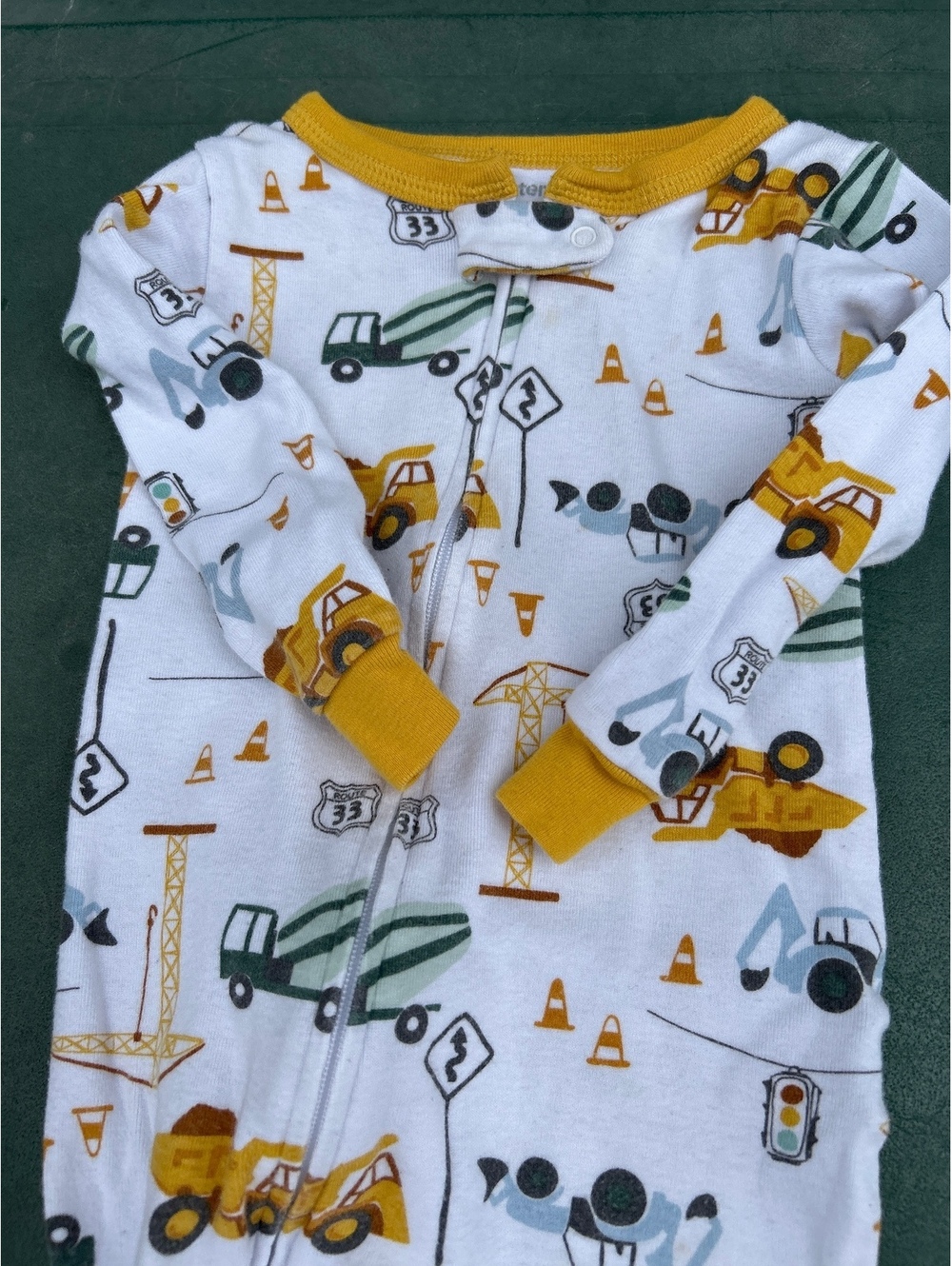 Carter's 18M Construction Print Footed Pajamas